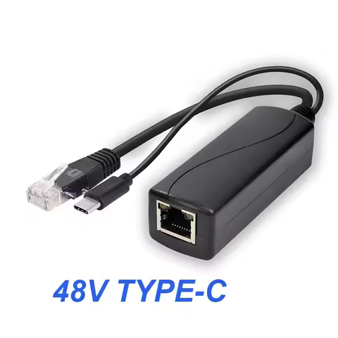 POE Splitter Power Supply for Huawei Hikvision Bobcat Raspberry Pi Micro USB Tpye C BarrelJack 48V t