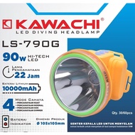 Kawachi Senter Kepala Menyelam kedalaman 50M 90WATT HI-TECH LED 10.000mAH Terdapat pencahayaan DIMME