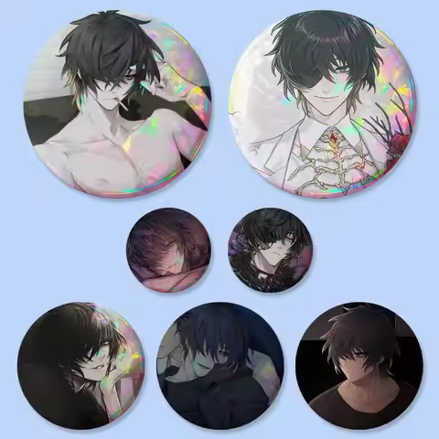 1pc S-Slow Damage Towa Badges Button Round Creative Pin Brooch Badge Bag Decor Accessories Fans Coll