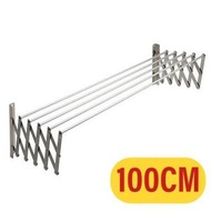 100CM] 壁掛式 5 桿可伸縮節省空間的衣服和衣物晾衣架 – 適合室內和室外使用，耐用且緊湊的設計可實現高效存儲