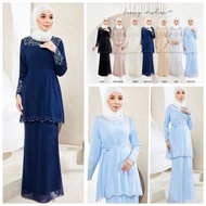 Adeline Chiffon Embroidery Kurung. 803 Kurung Moden Sulam Adeline. Embroidery Modern Kurung. Baju Ku