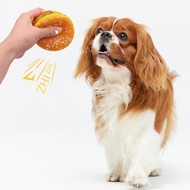 Mainan Anjing Burger Berbunyi Tahan Gigitan Mainan Anjing Getah Lucu