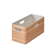 【KING JIM】KIINI 木質風格折疊收納箱  S 長型 自然棕