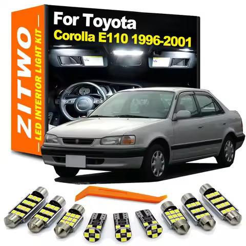 ZITWO 9Pcs LED Interior Map Reading Light Kit For Toyota Corolla AE110 E110 E11 1996 1997 1998 1999 
