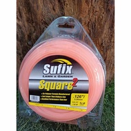 Tali Mesin Memotong Rumput Jenama Sufix Square 2/Sufix Lawn & Garden Square 2 Pink Trimmer Line