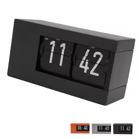 Calendar Flip Clock LED Display Auto Page Turning 12 Hour AM PM Retro Perpetual Calendar Flip Clock 