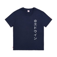 EDWIN 男裝 簡約日文短袖T恤 (丈青色) #上衣