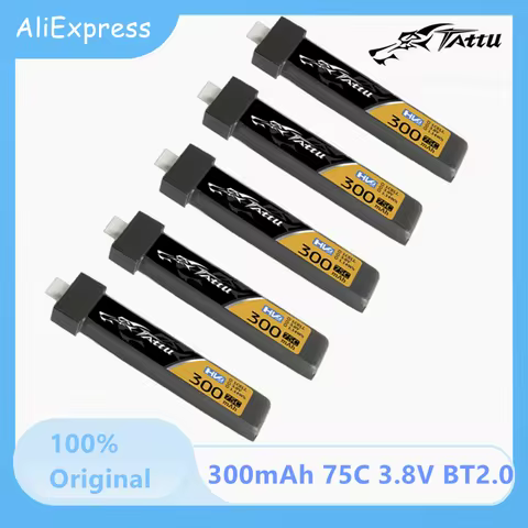Tattu 300mAh 1S 75C 3.8V LiPo Battery BT2.0 For Betafpv Air65 meteor65 Pro RC Helicopter Quadcopter 