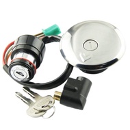 Motorcycle Ignition Switch Fuel Gas Cap Seat Lock Key Kit For Suzuki GN125 GN 125 1982 1983 1984-200