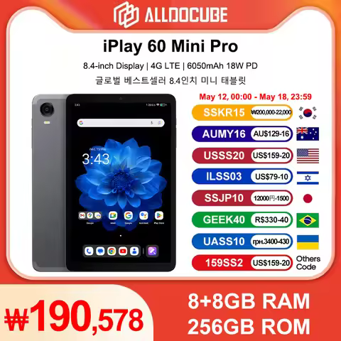 ALLDOCUBE iPlay 60 Mini Pro 8.4 inch Tablet Android 14 Helio G99 8+8GB RAM 256GB ROM 512GB Expandabl