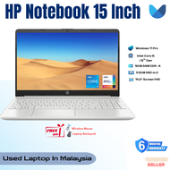 HP Notebook 15 Inch | Intel Core i5 -12Th Gen | 16GB RAM /512GB SSD | Original Laptop For Student
