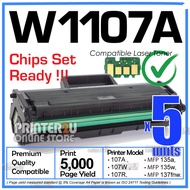5x W1107X Compatible to H* W1107A 107A Cartridge for H* 107A 107W MFP 135a 135w 137fnw Laser Printer