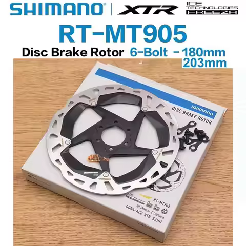 SHIMANO XTR RT MT905 6-Bolt Disc Brake Rotor RT MT905 6-Bolt ICE TECHNOLOGIES FREEZA - 203mm 180mm R