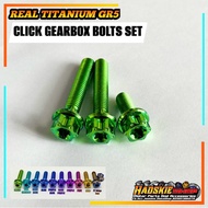 REAL TITANIUM GR5 HONDA CLICK V1/V2/V3 GEARBOX BOLTS SET GR5 GR5 SCREW
