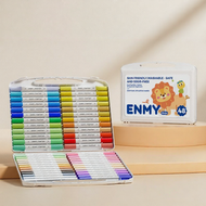 ENMY Upgrade Version Washable Acrylic Marker Pen Dual Head Soft Hard Tip Childrens Art Supplies Whit