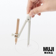มูจิ วงเวียนเขียบแบบ - MUJI Drawing Compass (1 Pencil Included)