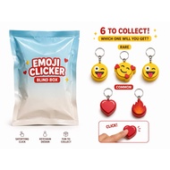 Emoji Clicker Blind Bag Keychain | Mystery Fidget Toy | Emoji vs Heart & Flame | Stress Relief Click