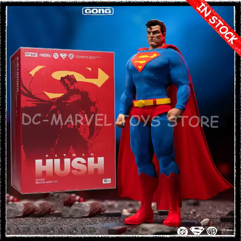 In Stock GONG Studio Superman 17.5cm DC Batman: Hush Superman Hush Bat Man Anime Action Figures Pvc 