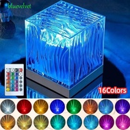 BLUEVELVET Ocean Waves Projector Light, 16 Colors Light Dynamic Wave Effect Water Ripple Crystal Lam