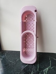 廚房幫手- 伸縮瀝水置物架(柔和粉紅色)