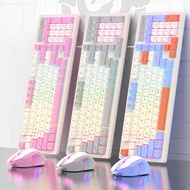 Km800 Gaming Keyboard Luminous 98 Keys Wired Game Keyboards 2400Dpi Colorful Keycap Support