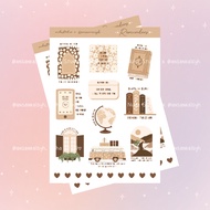 Sticker Reminders Book Globe Window Book Prayer Rug Prostration Reminder Aesthetic Aesthetic Aesthet