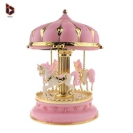 blesiya Carousel Music Box 7  LED  Rotating  Carousel Horse Music Box Kids Girls Baby Birthday Gift