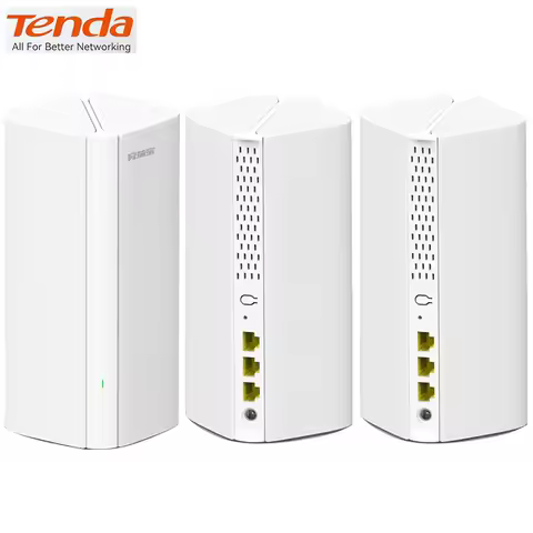 Tenda Mesh12X Wireless Gigabit WiFi6 Router 802.11AX Dual-Band 2.4G/5GHz Whole Home Wifi Coverage Lo