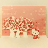 Hello Kitty立體賀卡生日卡-日本櫻花款