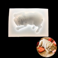 Three-Dimensional Mousse Silicone Mold Ice Cream Cake Shar Pei Dog 3D Cake Silicone Mold Baking Mold