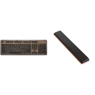 Azio Retro Classic Bluetooth (Elwood) - Wireless/USB Wired Walnut Wood Vintage Backlit Mechanical Ke