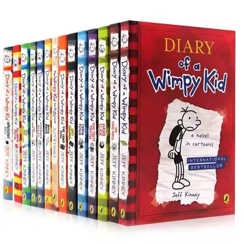 Random 2 Different Books English Diary of A Wimpy Kid Comic Novel Storybook Children Reading Literat