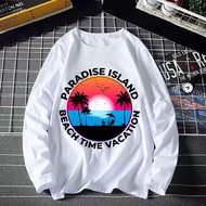 Baju express beach tshirt women man lengan panjang Baju Perempuan Lelaki Long Sleeves T-Shirt Cotton Muslimah Viral