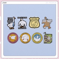 Silly Goose Enamel Pin Cartoon Animal Badge Brooches Jewelry Accessories Collar Clothes Bag Decorati