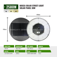 BOSCA Solar Street light UFO 2500W 3 color adjustable Outdoor Solar light Light control Remote contr
