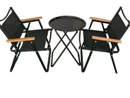 (Combo 4 Ghế 1 bàn ) Bàn  Ghế cafe camping vải lướixếp gọn tay gỗ tiện lợidu lịch dã ngoạicâu cá thư