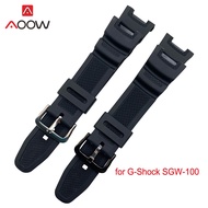 Silicone Strap Watchband for Casio G-shock SGW-100 SGW100 Rubber Sport Waterproof Men Replace Band Bracelet Watch Accessories