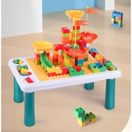 Kids Multi Function Table Building Blocks Learning Playing Study Drawing Lego Duplo