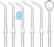 6 Pack Replacement Tips for Froomer &amp; Waterpik Water Flosser, Different Kinds of Water Flosser Tips Replacement Compatible with Waterpik Oral Irrigator