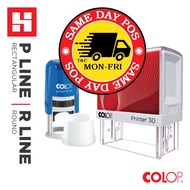 * Rubber Stamp * Customized | Custom Made COLOP Printer Line | Round Stamp Self-Inking Stamp P10 | P