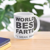 Ceramic Motif Mug Dad Gifts from Daughter or Son Worlds Best farter I mean father | Custom name | Gi