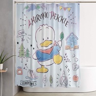Sanrio Pekkle Bath Curtain 60" x 72"(152*183cm), Fabric Shower Curtains for Bathroom with Rust Proof Grommets