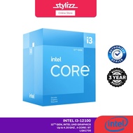 INTEL CORE I3-12100 3.3GHZ/4.3GHZ, 4C/8T, 12MB CACHE, INTEL UHD GRAPHICS 730, LGA1700 PROCESSOR / I3