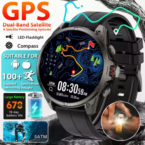 New T-Rex3 Ultra 670mAh Battery Smart Watch Built in GPS Compass 5ATM Waterproof Sports tracker Outd