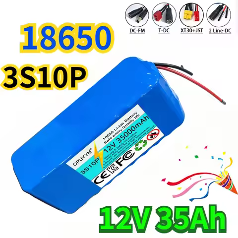 3S10P 12V 35Ah Battery Pack 18650 Portable Lithium Ion DC12.6V Original Super Large Capacity Recharg