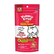 Me-O Yummie Bites Crispy Pocket ขนมแมวสอดไส้ กรอบนอกนุ่มใน ขนาด 50 กรัม