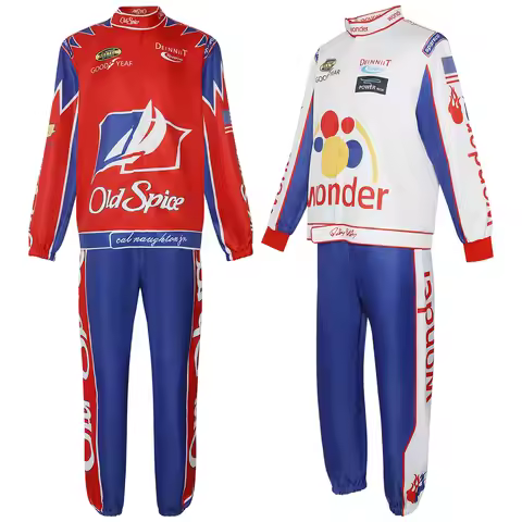 Talladega Nights Ricky Bobby Racing Uniform Cosplay Costume Wonder Racing Suit Cosplay Ricky Bobby O