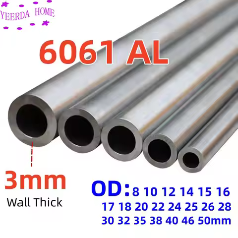 Aluminium Pipe 3mm Thickness 8-50mm OD Straight Round 240mm 490mm Long 6061 Aluminum Alloy Tube