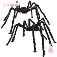 ROXUL Halloween Giant Realistic Spider, Tricky Soft Decoration Large Black Spiders,  Plush Simulatio