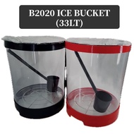 37L Round Ice Bucket B2020 Food Grade / Balang Air Niaga Pasar Malam Tong Air / Acrylic Drink Dispen